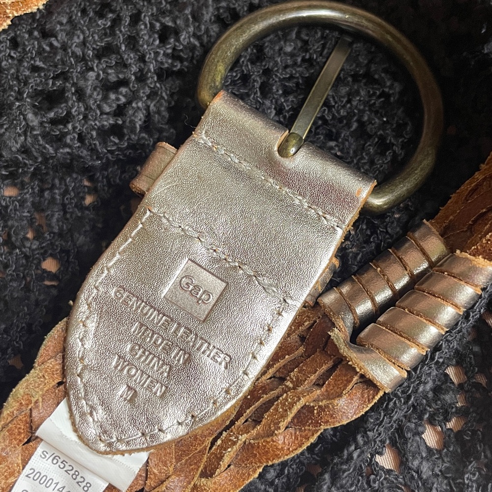 GAP Metallic Braided Leather Belt - Picture 5 of 7